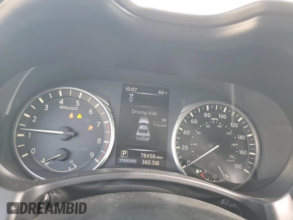 2019 Infiniti Q50 Signature Edition with VIN JN1EV7AP7KM518388, listed as a Copart auction lot 49925335 with 78,458 mi miles and Salvage Title. Bid and sale history available at DreamBid. Image 9.
