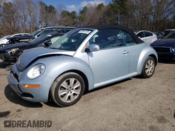 2009 Volkswagen Beetle S with VIN 3VWRF31Y09M402197, listed as a Copart auction lot 43861405 with 59,644 mi miles and Salvage title. Bid and sale history available at DreamBid. Image 1.
