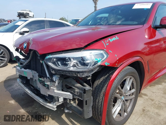 2021 BMW X4 xDrive30i with VIN 5UX2V1C09M9F29509, listed as a IAAI auction lot 42408605 with 46,992 mi miles and . Bid and sale history available at DreamBid. Image 6.
