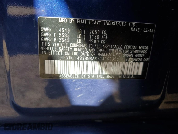2015 Subaru Legacy 2.5i with VIN 4S3BNBA67F3068358, listed as a Copart auction lot 77262644 with 101,333 mi miles and Salvage title. Bid and sale history available at DreamBid. Image 12.