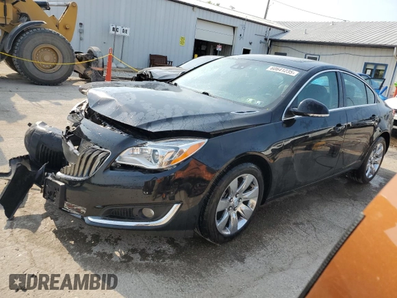 2016 Buick Regal Premium II with VIN 2G4GT5GX0G9193803, listed as a Copart auction lot 60641235 with 69,500 mi miles and Salvage title. Bid and sale history available at DreamBid. Image 1.