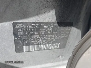 2013 Hyundai Elantra GLS с VIN KMHDH4AE8DU765351, выставлен на аукционе IAAI как лот 42274298 с пробегом 104 922 миль миль и . История ставок и продаж доступна на DreamBid. Изображение 9.