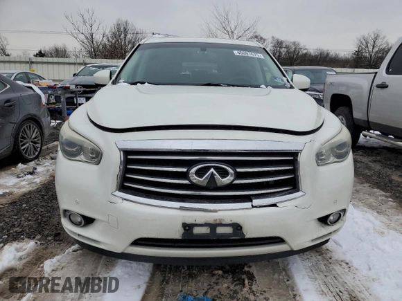 2013 Infiniti JX35 with VIN 5N1AL0MM5DC317507, listed as a Copart auction lot 45091675 with 116,861 mi miles and Salvage Title. Bid and sale history available at DreamBid. Image 5.