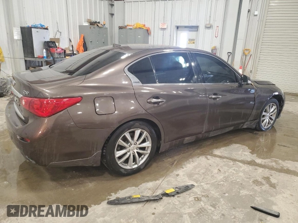 2014 Infiniti Q50 Hybrid Sport with VIN JN1AV7AR9EM702123, listed as a Copart auction lot 50310765 with 134,433 mi miles and Salvage Title. Bid and sale history available at DreamBid. Image 3.