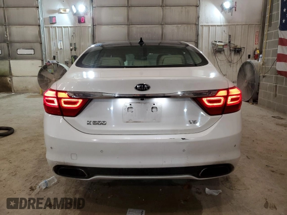 2015 Kia K900 Premium z VIN KNALU4D45F6025114, wystawiony jako Copart lot #56259234 z przebiegiem 144 253 mil mil oraz Szkoda całkowita • Salvage title. Historia ofert i sprzedaży dostępna na DreamBid. Obrazek 6.