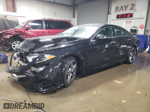 2019 Mercedes-Benz CLS with VIN WDD2J5KBXKA037156, listed as a Copart auction lot 85547174 with 65,009 mi miles and Salvage Title. Bid and sale history available at carsss.com. Image 1.