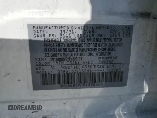 2021 Nissan Sentra SV with VIN 3N1AB8CV2MY328121, listed as a Copart auction lot 50054875 with 45,212 mi miles and Salvage Title. Bid and sale history available at carsss.com. Image 15.