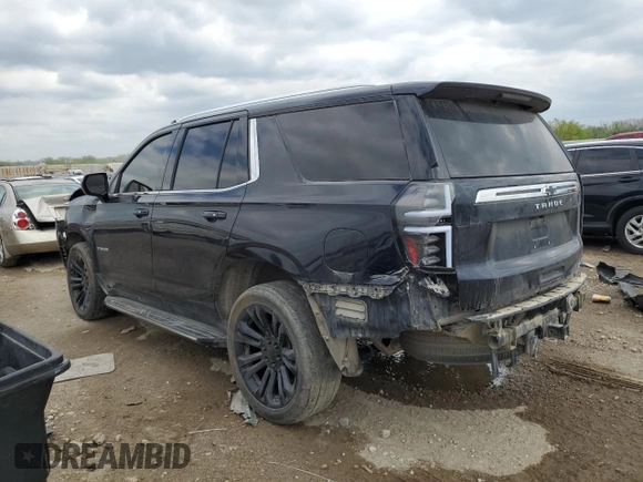 2021 Chevrolet Tahoe LT with VIN 1GNSKNKD0MR253098, listed as a Copart auction lot 53230535 with 143,689 mi miles and Salvage title. Bid and sale history available at DreamBid. Image 2.
