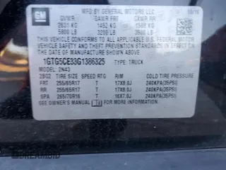 2016 GMC Canyon 2WD SLE with VIN 1GTG5CE33G1386325, listed as a Copart auction lot 86988134 with 91,610 mi miles and Salvage Title. Bid and sale history available at carsss.com. Image 12.