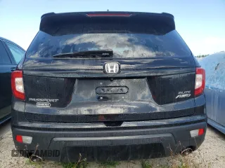 2021 Honda Passport Elite with VIN 5FNYF8H00MB010068, listed as a Copart auction lot 76408844 with 0 mi miles and Salvage Title. Bid and sale history available at carsss.com. Image 6.