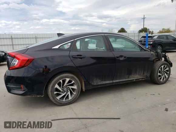 2017 Honda Civic EX with VIN 19XFC2F85HE038627, listed as a Copart auction lot 52527175 with 87,515 mi miles and Salvage Title. Bid and sale history available at DreamBid. Image 3.