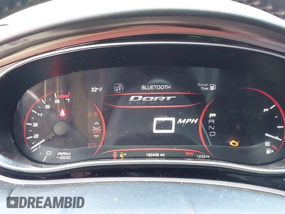 2015 Dodge Dart Limited with VIN 1C3CDFCB1FD364631, listed as a IAAI auction lot 41388112 with 182,449 mi miles. Bid and sale history available at carsss.com. Image 7.