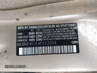 2004 Mercedes-Benz C 240 с VIN WDBRF81J14F513304, выставлен на аукционе IAAI как лот 42309645 с пробегом 119 649 миль миль и . История ставок и продаж доступна на DreamBid. Изображение 9.