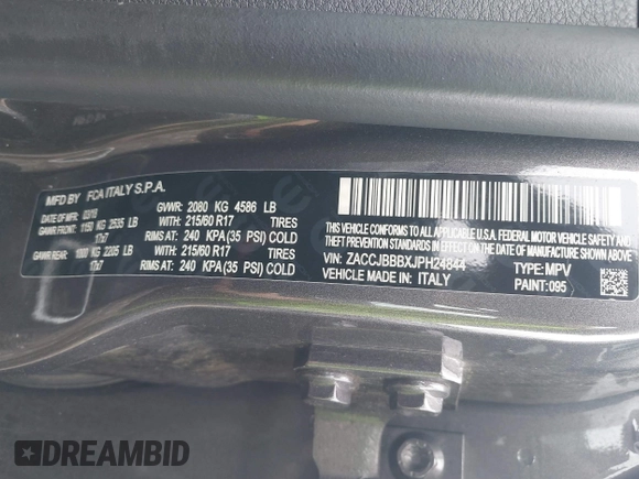 2018 Jeep Renegade Altitude с VIN ZACCJBBBXJPH24844, выставлен на аукционе IAAI как лот 42518245 с пробегом 47 085 миль миль и . История ставок и продаж доступна на DreamBid. Изображение 9.