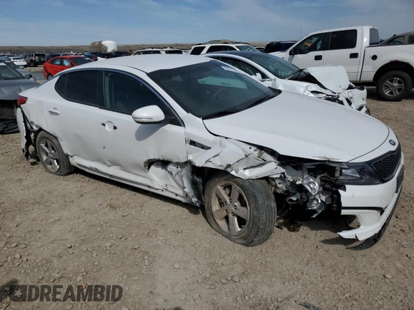 2015 Kia Optima LX with VIN 5XXGM4A74FG354536, listed as a Copart auction lot 52015025 with 26,191 mi miles and Salvage Title. Bid and sale history available at carsss.com. Image 4.