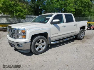 2014 Chevrolet Silverado 1500 LT with VIN 3GCPCREC1EG496054, listed as a Copart auction lot 52171575 with 136,299 mi miles and Salvage Title. Bid and sale history available at carsss.com. Image 1.