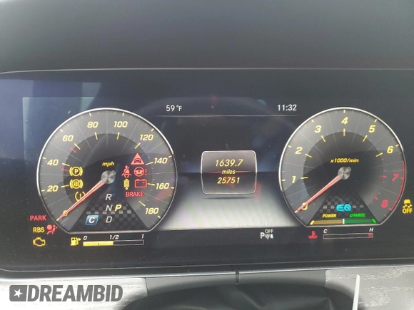 2020 Mercedes-Benz CLS with VIN W1K2J6BB1LA075494, listed as a Copart auction lot 80610704 with 25,751 mi miles and Salvage Title. Bid and sale history available at carsss.com. Image 9.