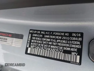 2017 Porsche Cayenne с VIN WP1AA2A25HKA80522, выставлен на аукционе IAAI как лот 42288882 с пробегом 145 422 миль миль и . История ставок и продаж доступна на DreamBid. Изображение 9.