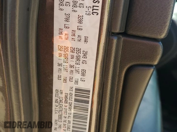 2019 Jeep Grand Cherokee Upland with VIN 1C4RJEAG7KC789813, listed as a Copart auction lot 52746695 with 119,041 mi miles and Clean title. Bid and sale history available at DreamBid. Image 12.