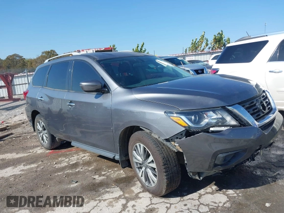 2020 Nissan Pathfinder S with VIN 5N1DR2AN5LC643553, listed as a IAAI auction lot 40581997 with 99,062 mi miles. Bid and sale history available at carsss.com. Image 1.