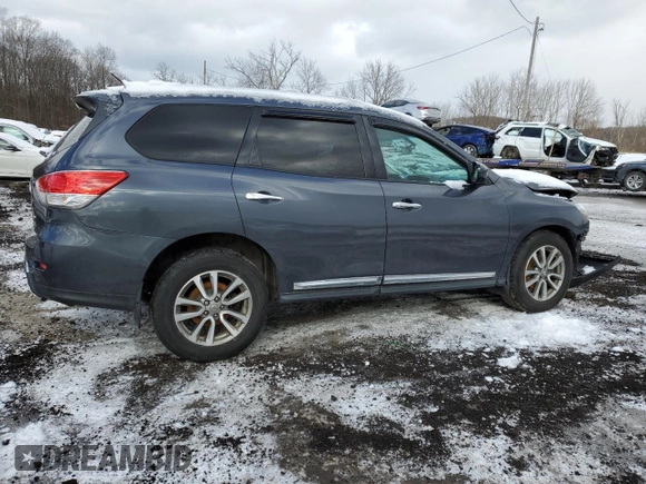2013 Nissan Pathfinder S with VIN 5N1AR2MM1DC630287, listed as a Copart auction lot 45275765 with 129,387 mi miles and Salvage Title. Bid and sale history available at carsss.com. Image 3.