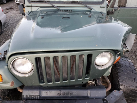 2000 Jeep Wrangler Sport with VIN 1J4FA49S1YP748529, listed as a Copart auction lot 77041924 with 154,949 mi miles and Salvage Title. Bid and sale history available at carsss.com. Image 11.