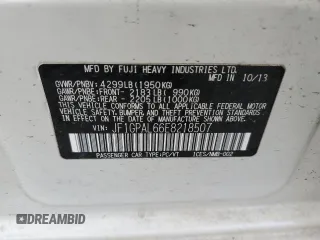 2014 Subaru Impreza Wagon 2.0i Sport Premium with VIN JF1GPAL66E8218507, listed as a Copart auction lot 53496635 with 99,453 mi miles and Salvage Title. Bid and sale history available at carsss.com. Image 12.