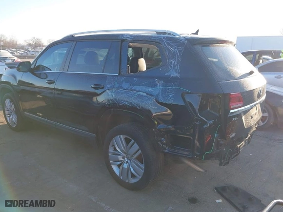 2019 Volkswagen Atlas 3.6L V6 SEL with VIN 1V2ER2CAXKC547918, listed as a IAAI auction lot 41278157 with 48,175 mi miles. Bid and sale history available at carsss.com. Image 3.