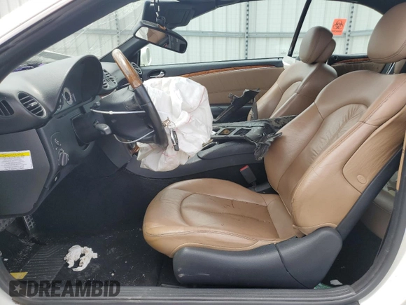 2008 Mercedes-Benz CLK 350 with VIN WDBTK56F68F253444, listed as a Copart auction lot 62065344 with 138,842 mi miles and Salvage title. Bid and sale history available at DreamBid. Image 7.