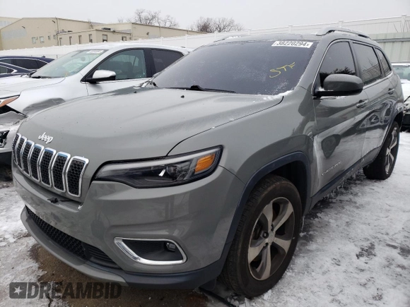 2019 Jeep Cherokee Limited with VIN 1C4PJMDX3KD472313, listed as a Copart auction lot 38220294 with 29,329 mi miles and Non Repairable. Bid and sale history available at carsss.com. Image 1.