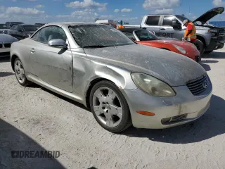 2002 Lexus SC 430 with VIN JTHFN48Y020032865, listed as a Copart auction lot 75424934 with Not Provided miles and Non Repairable. Bid and sale history available at DreamBid. Image 4.