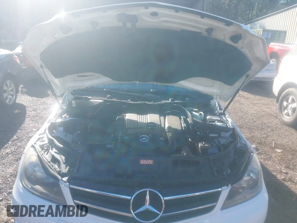 2015 Mercedes-Benz C-Class C 250 with VIN WDDGJ4HB3FG389019, listed as a IAAI auction lot 41220328 with 1 mi miles. Bid and sale history available at carsss.com. Image 10.
