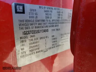 2016 Chevrolet Colorado 4WD LT with VIN 1GCGTCE33G1134645, listed as a Copart auction lot 46811955 with 116,485 mi miles and Salvage Title. Bid and sale history available at carsss.com. Image 14.