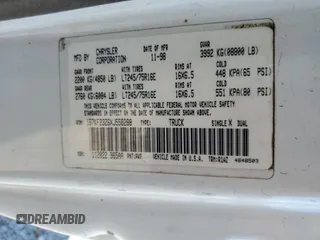 1999 Dodge 2500 with VIN 1B7KF23Z6XJ558288, listed as a Copart auction lot 86252004 with 251,023 mi miles and Salvage title. Bid and sale history available at DreamBid. Image 12.