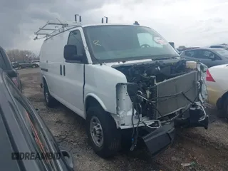 2023 GMC Savana Cargo with VIN 1GTW7AFP7P1142723, listed as a IAAI auction lot 41745978 with 25,302 mi miles. Bid and sale history available at carsss.com. Image 1.