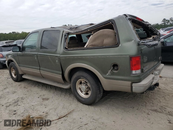 2000 Ford Excursion Limited with VIN 1FMNU42L5YEC60493, listed as a Copart auction lot 75021544 with 316,622 mi miles and Salvage title. Bid and sale history available at DreamBid. Image 2.