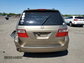 2005 Honda Odyssey EX-L with VIN 5FNRL38735B040552, listed as a Copart auction lot 57435355 with 183,768 mi miles and Salvage title. Bid and sale history available at DreamBid. Image 6.
