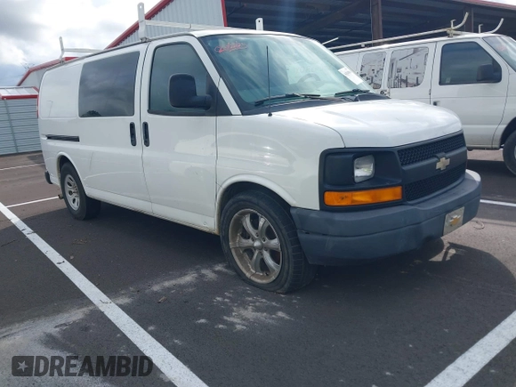 2011 Chevrolet Express Cargo with VIN 1GCSGAFX6B1144874, listed as a IAAI auction lot 41868850 with 201,347 mi miles and . Bid and sale history available at DreamBid. Image 1.