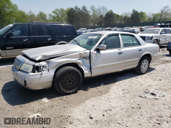 2005 Mercury Grand Marquis GS z VIN 2MEFM74W75X609454, wystawiony jako Copart lot #53794905 z przebiegiem 65 441 mil mil oraz Szkoda całkowita • Salvage title. Historia ofert i sprzedaży dostępna na DreamBid. Obrazek 1.
