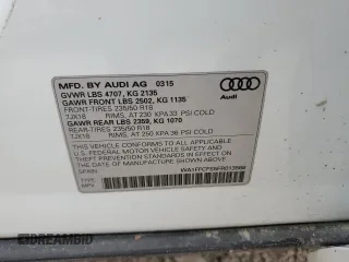 2015 Audi Q3 Prestige with VIN WA1FFCFS5FR013568, listed as a Copart auction lot 75421484 with Not provided miles and Salvage title. Bid and sale history available at DreamBid. Image 13.