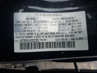 2010 Mazda CX-9 Sport with VIN JM3TB3MV2A0200305, listed as a Copart auction lot 52768685 with 191,537 mi miles and Salvage Title. Bid and sale history available at carsss.com. Image 15.