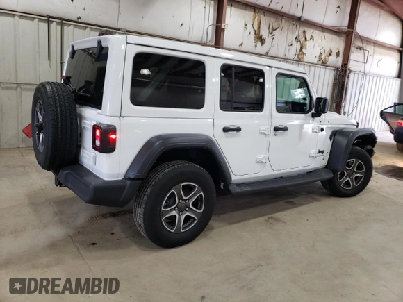 2023 Jeep Wrangler Willys with VIN 1C4HJXDNXPW618044, listed as a Copart auction lot 49214325 with 15,344 mi miles and Salvage title. Bid and sale history available at DreamBid. Image 3.