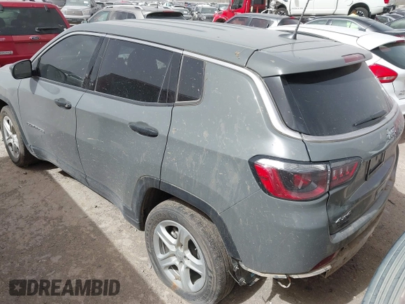 2023 Jeep Compass Sport with VIN 3C4NJDAN0PT572381, listed as a IAAI auction lot 41790372 with 28,827 mi miles and . Bid and sale history available at DreamBid. Image 3.