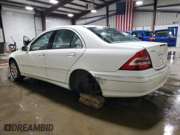 2006 Mercedes-Benz C 280 Luxury with VIN WDBRF92H66F783018, listed as a Copart auction lot 51749595 with 113,106 mi miles and Salvage title. Bid and sale history available at DreamBid. Image 2.