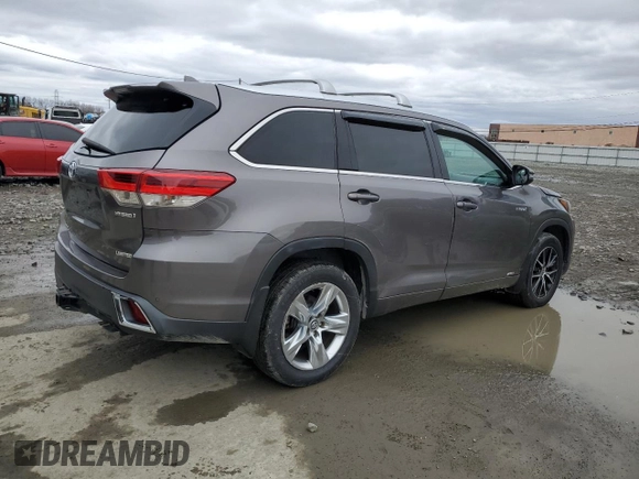 2017 Toyota Highlander Hybrid Limited with VIN 5TDDGRFH2HS031001, listed as a Copart auction lot 49630425 with 72,726 mi miles and Clean title. Bid and sale history available at DreamBid. Image 3.