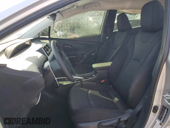 2021 Toyota Prius L Eco with VIN JTDKAMFU3M3133914, listed as a Copart auction lot 59897825 with 46,872 mi miles and Salvage title. Bid and sale history available at DreamBid. Image 7.