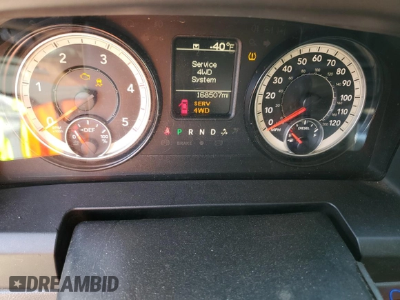 2018 Ram 2500 Tradesman with VIN 3C6UR5CL7JG308555, listed as a Copart auction lot 48226635 with 168,507 mi miles and Salvage title. Bid and sale history available at DreamBid. Image 9.