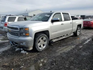 2014 Chevrolet Silverado 1500 LTZ with VIN 3GCUKSEC0EG453855, listed as a Copart auction lot 46434885 with 0 mi miles and Salvage Title. Bid and sale history available at carsss.com. Image 1.