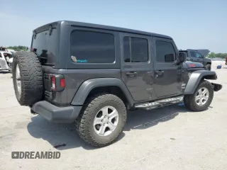 2020 Jeep Wrangler Unlimited Sport S z VIN 1C4HJXDG1LW340016, wystawiony jako Copart lot #56994965 z przebiegiem 38 259 mil mil oraz Szkoda całkowita • Salvage title. Historia ofert i sprzedaży dostępna na DreamBid. Obrazek 3.