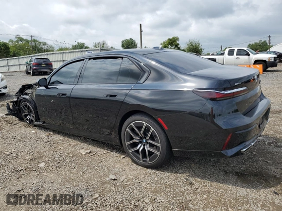 2024 BMW 7 Series 760i xDrive with VIN WBA33EJ05RCS20369, listed as a Copart auction lot 58822485 with 14,554 mi miles and Salvage title. Bid and sale history available at DreamBid. Image 2.